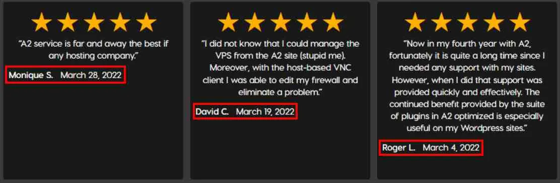 A2 Hosting Reviews & Customer Testimonials