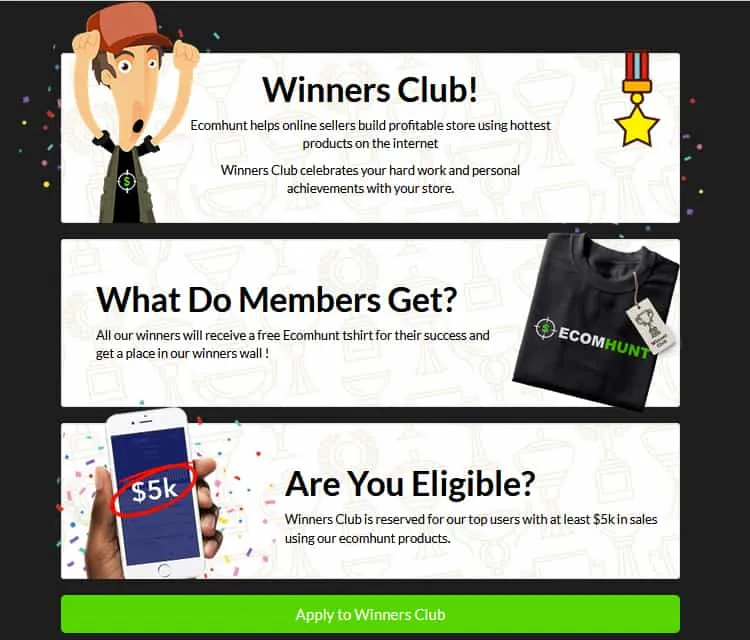 Ecomhunt Winners Club