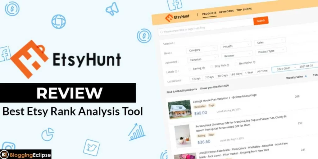 EtsyHunt Review 2024: Best Etsy Rank Analysis Tool? (EtsyHunt Coupons & Promo Codes)