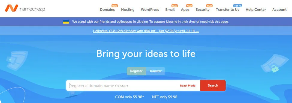 NameCheap Web Hosting